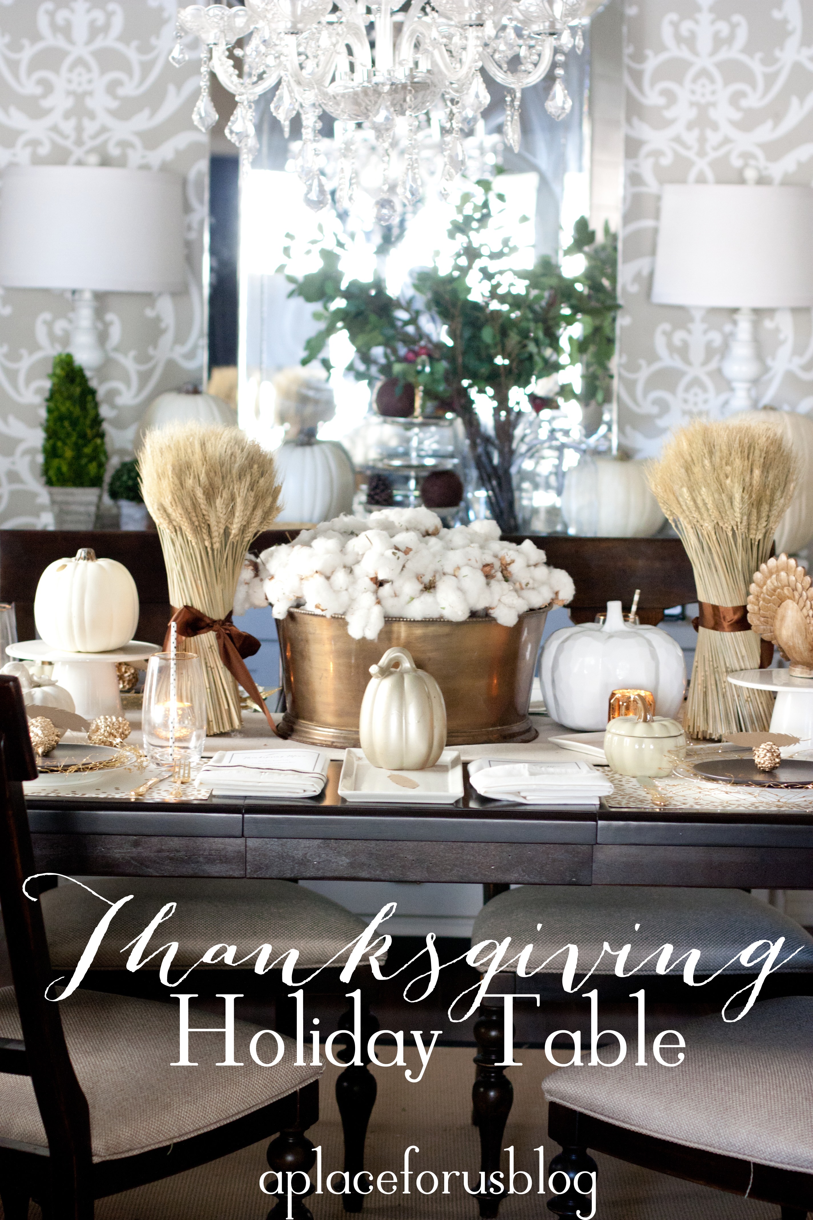 A Golden Holiday Table with West Elm | Just Destiny