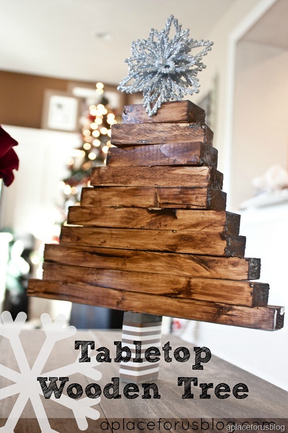 Easy Christmas Craft Wooden Christmas Tree 