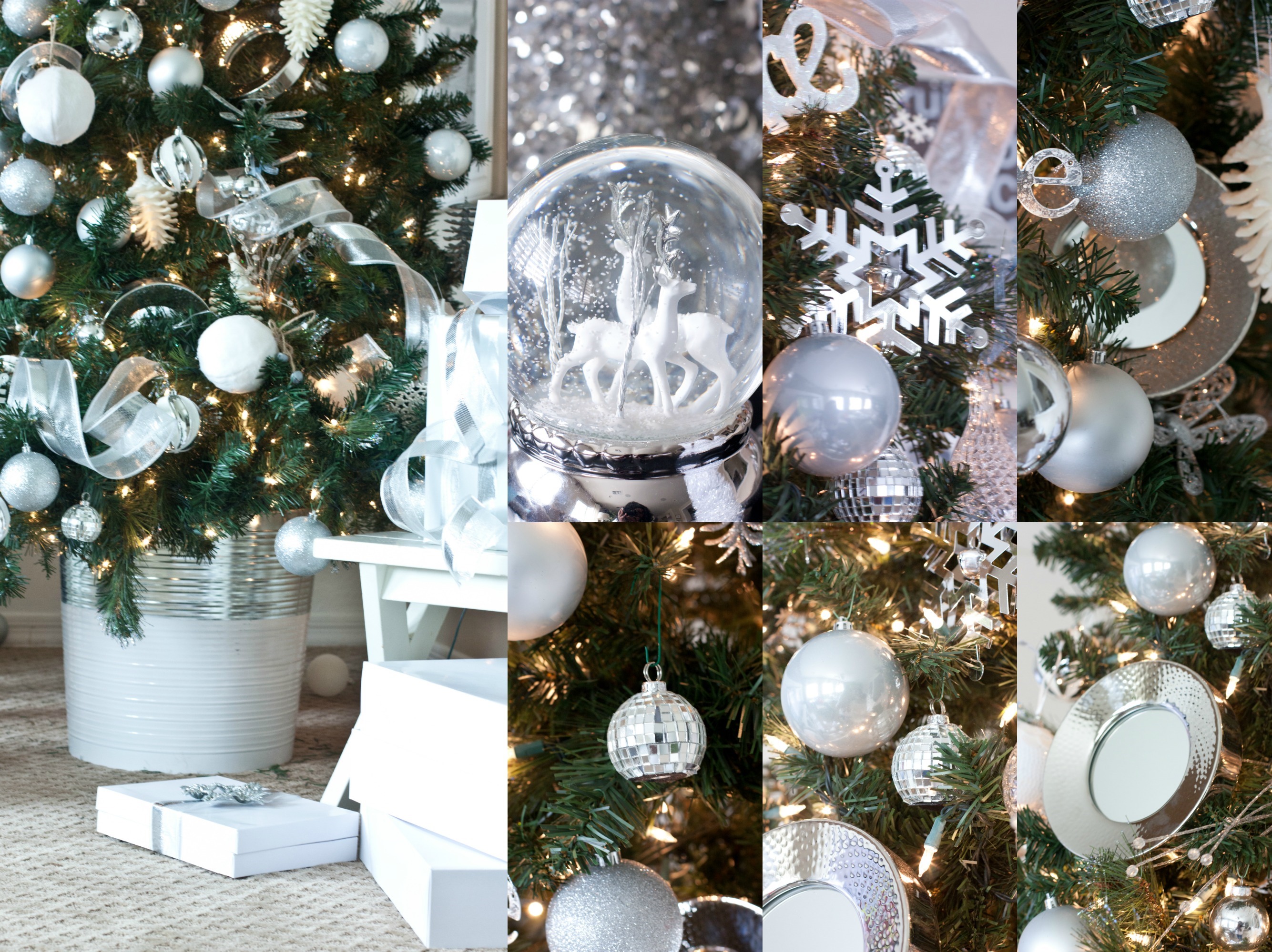 Silver and White Christmas Tree Ideas