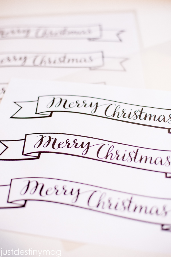 merry christmas printable banner