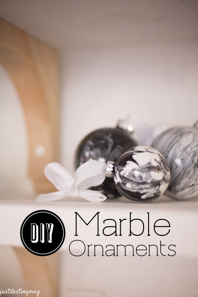 Faux Marble Ornaments DIY