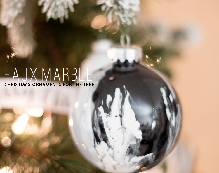 Faux Marble Ornaments