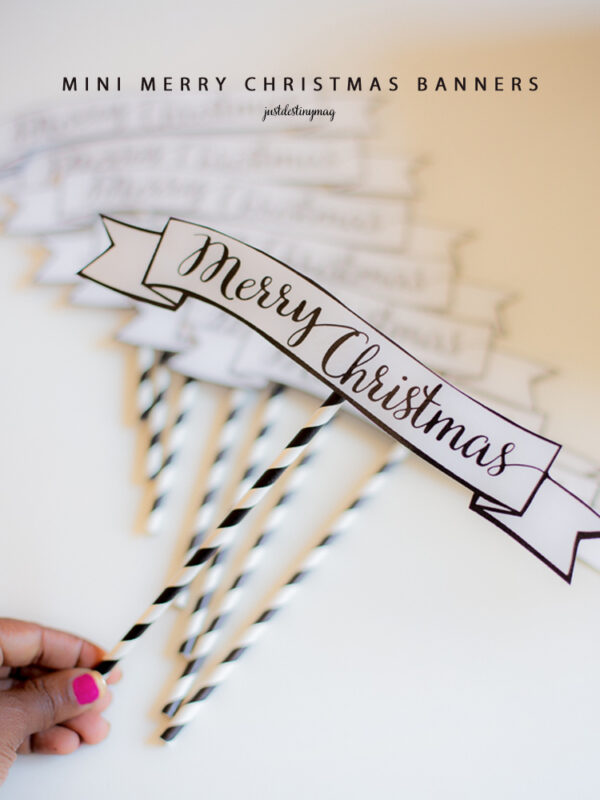 Mini " Merry Christmas" Banners - Image 4