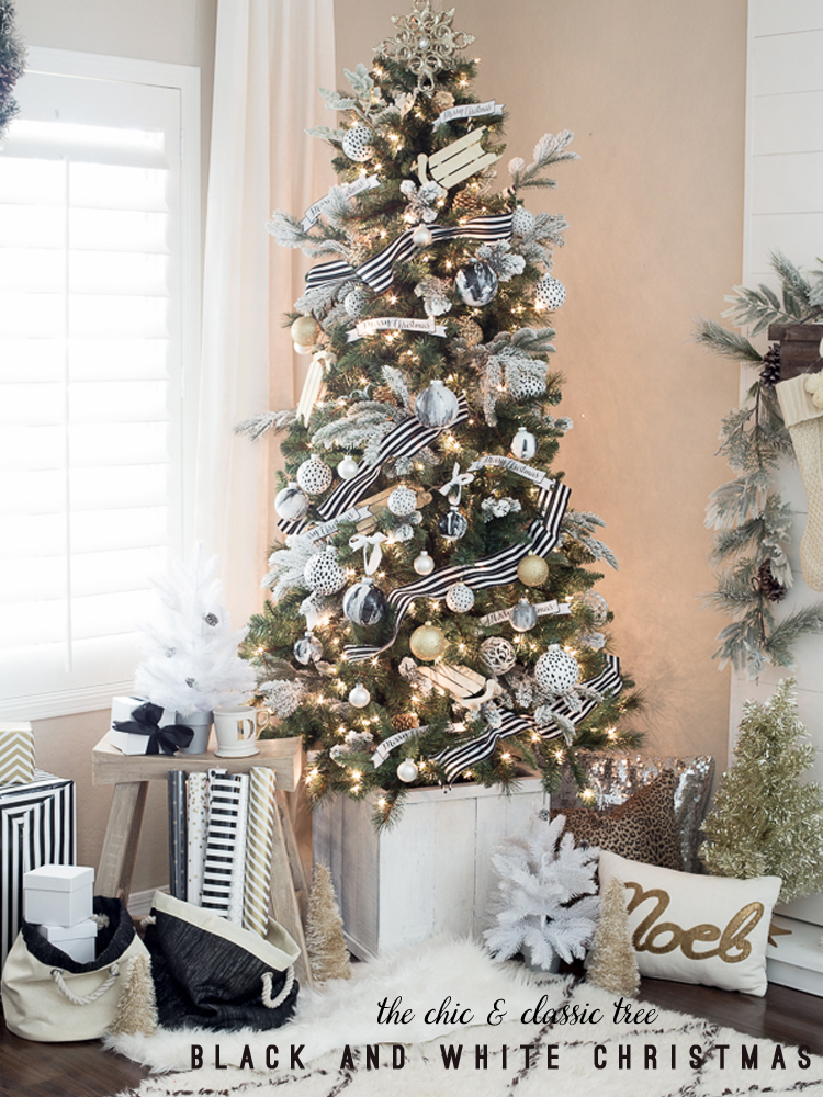 Black and White Christmas Tree from Just Destiny Mag 