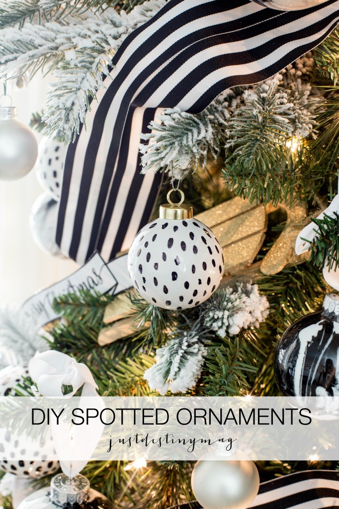 Spotted Black and White Ornaments Just Destiny Mag