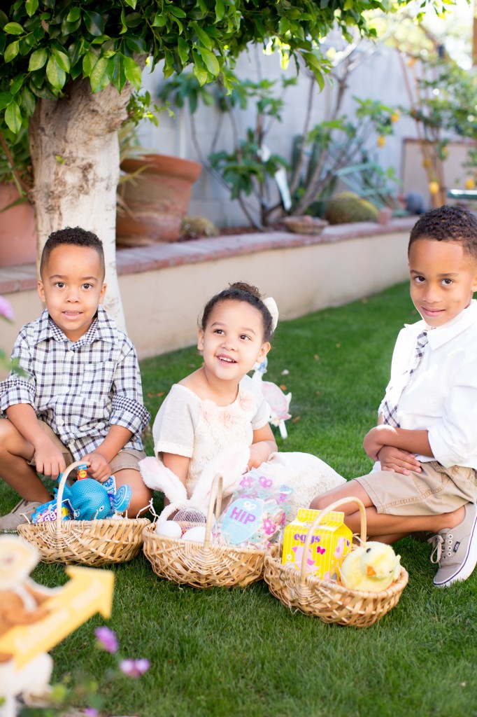 A Night Owl Blog Easter Baskets with Kids in Grass