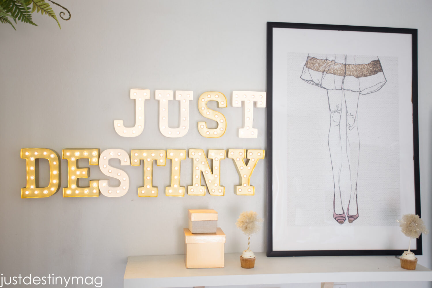 DIY Marquee Letters for the Office Just Destiny Home