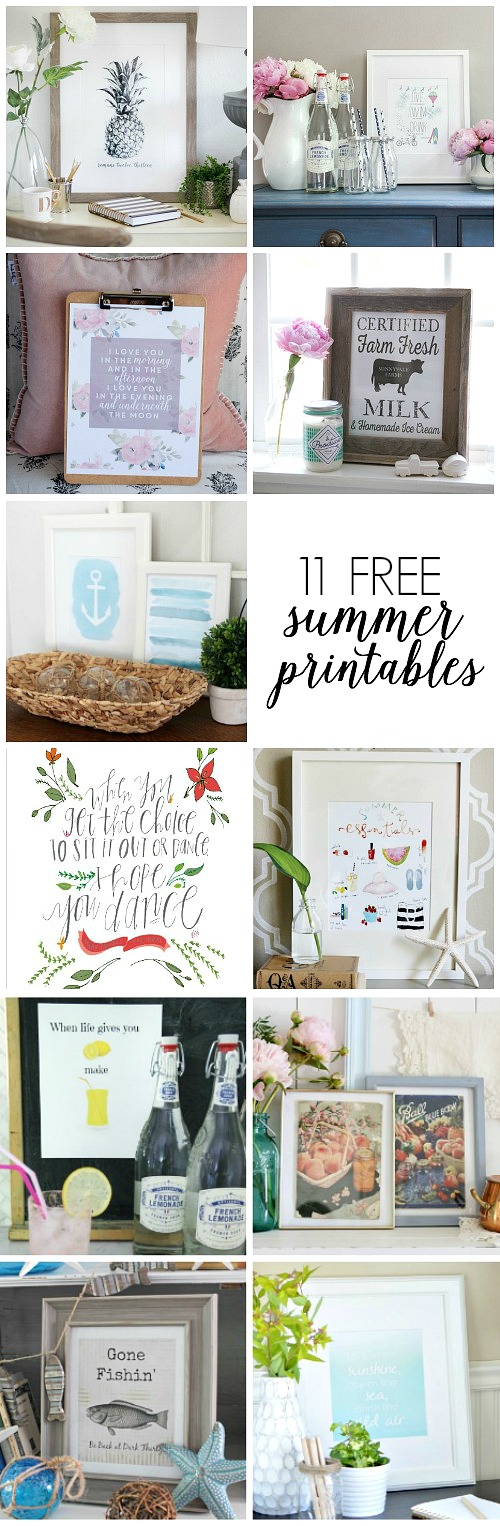 11 Free Summer Printables