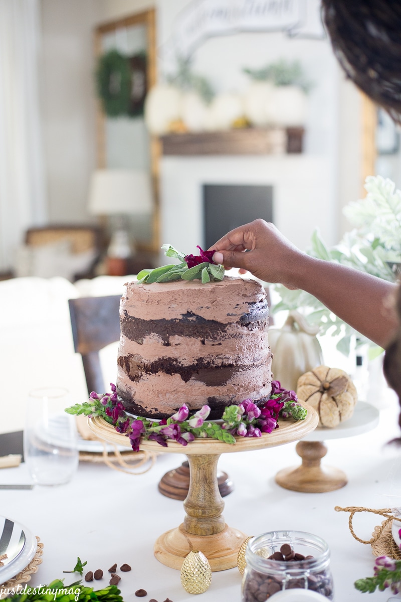 Chocolate Naked Cake - Autumn Wedding_-10