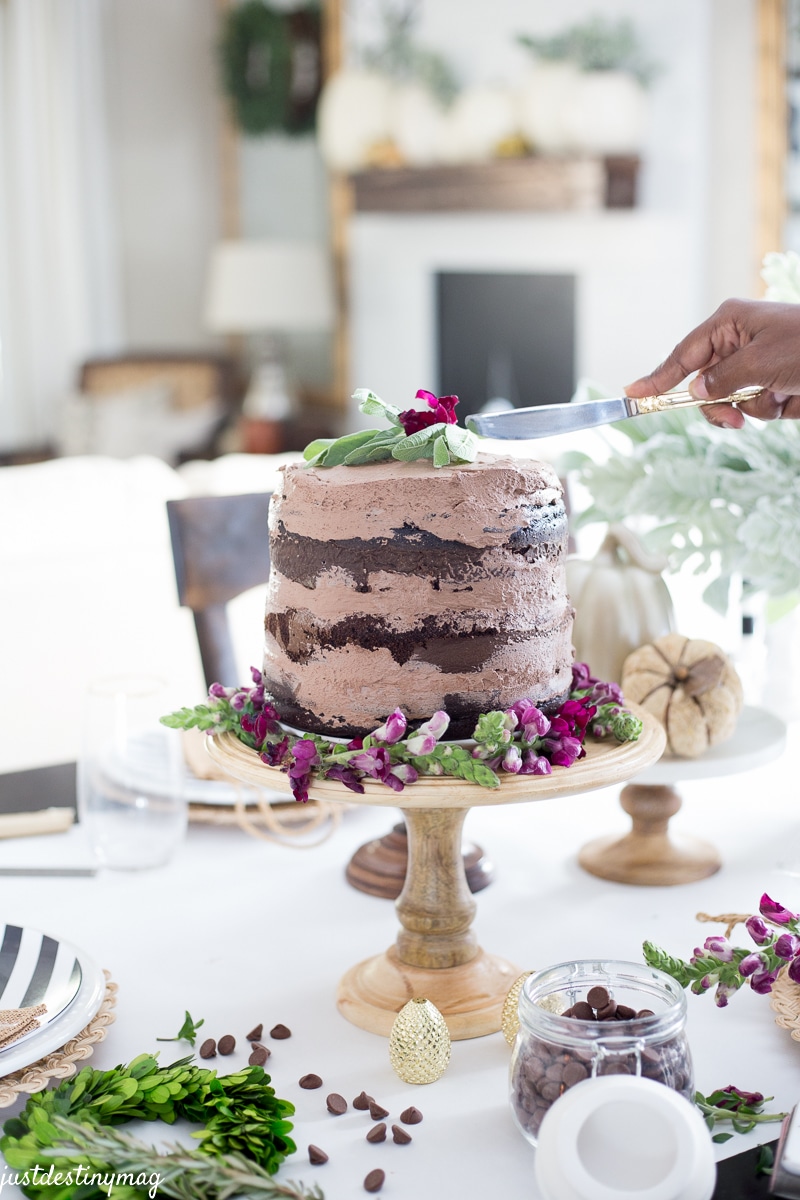 Chocolate Naked Cake - Autumn Wedding_-12