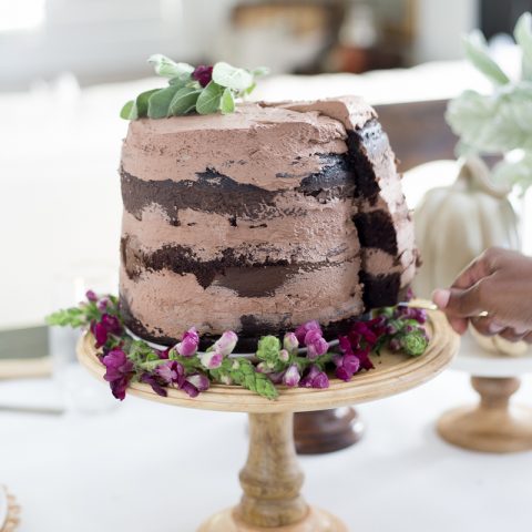 Easy Time Saving Naked Chocolate Cake