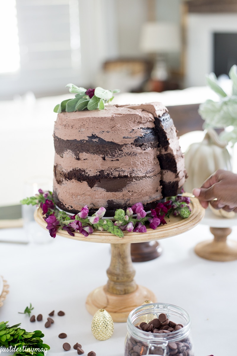 Chocolate Naked Cake - Autumn Wedding_-15