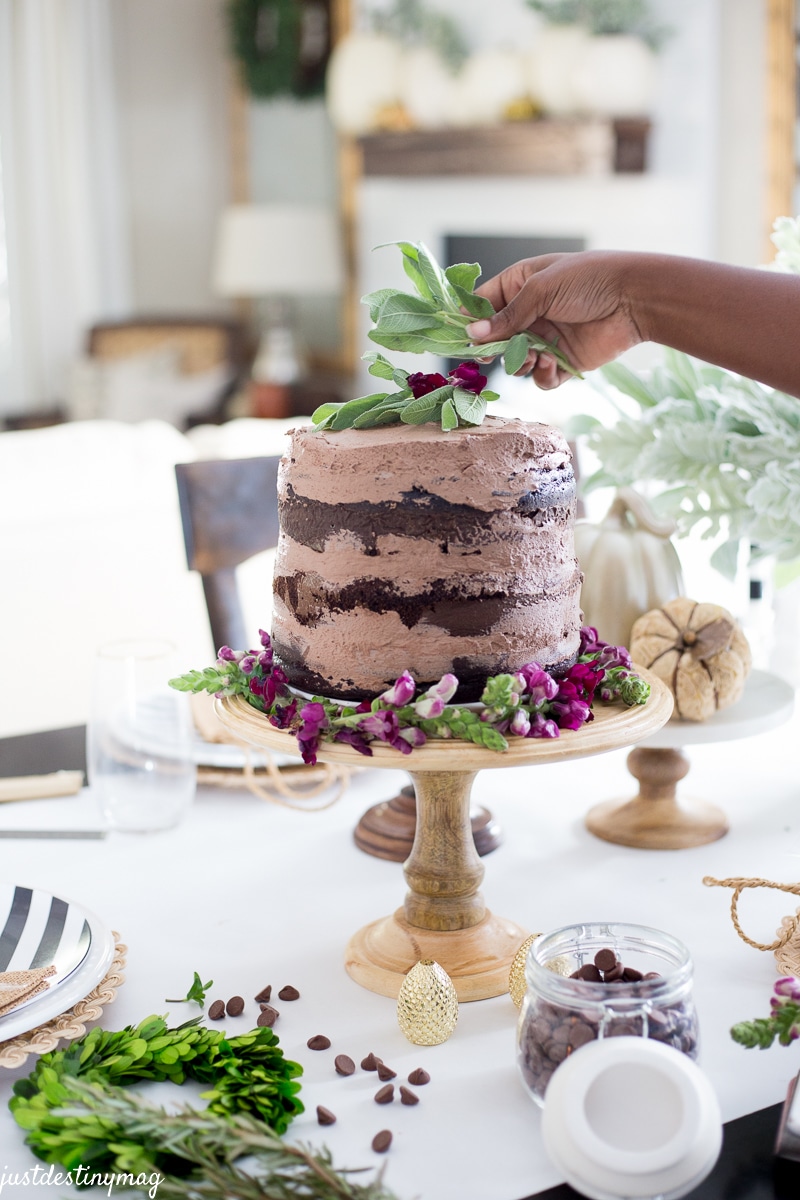 Chocolate Naked Cake - Autumn Wedding_-8