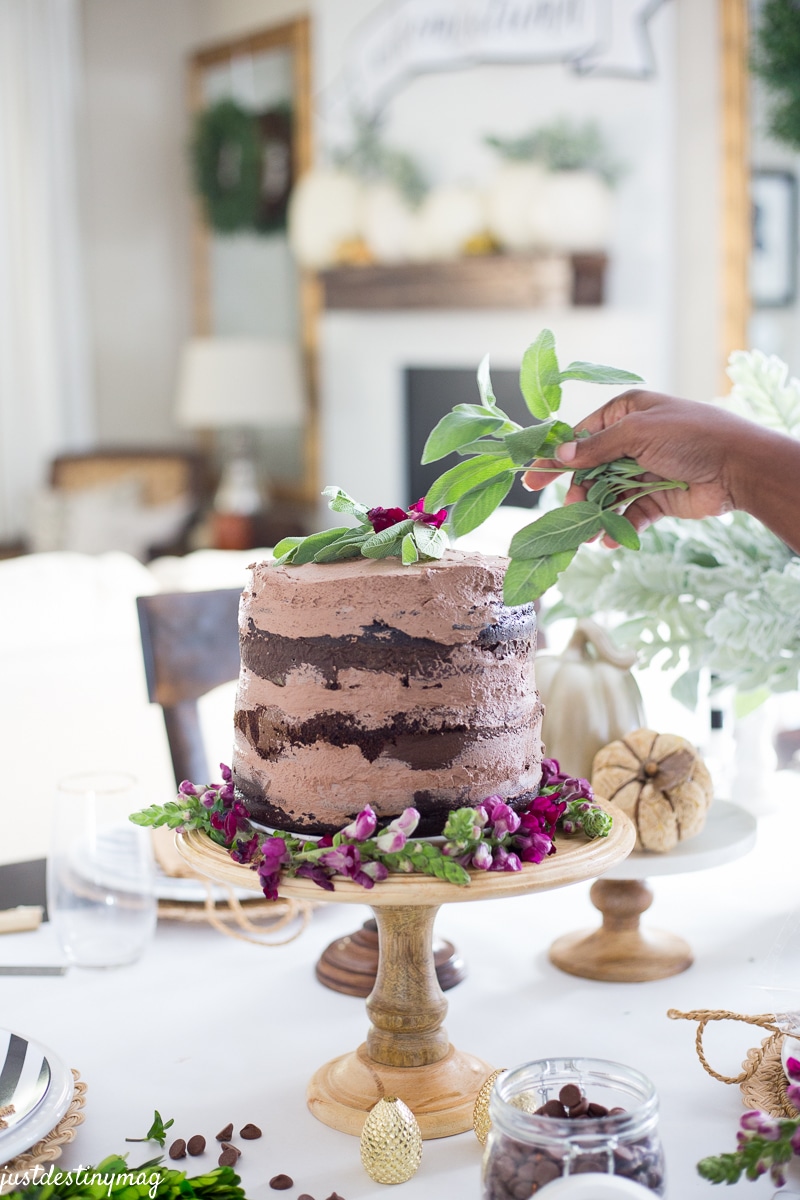 Chocolate Naked Cake - Autumn Wedding_-9