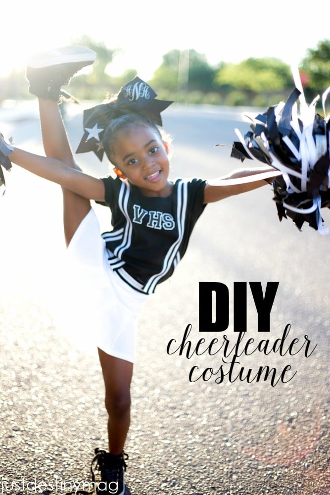 Simple DIY Cheerleader Halloween Costume for Kids