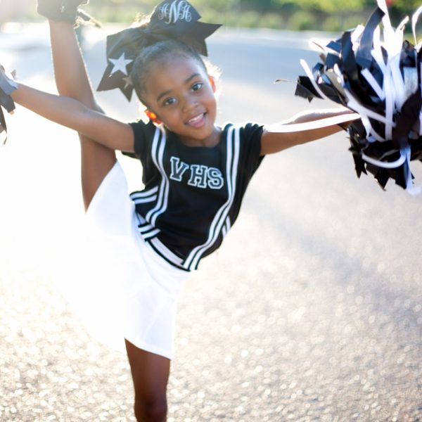 Simple DIY Cheerleader Halloween Costume for Kids