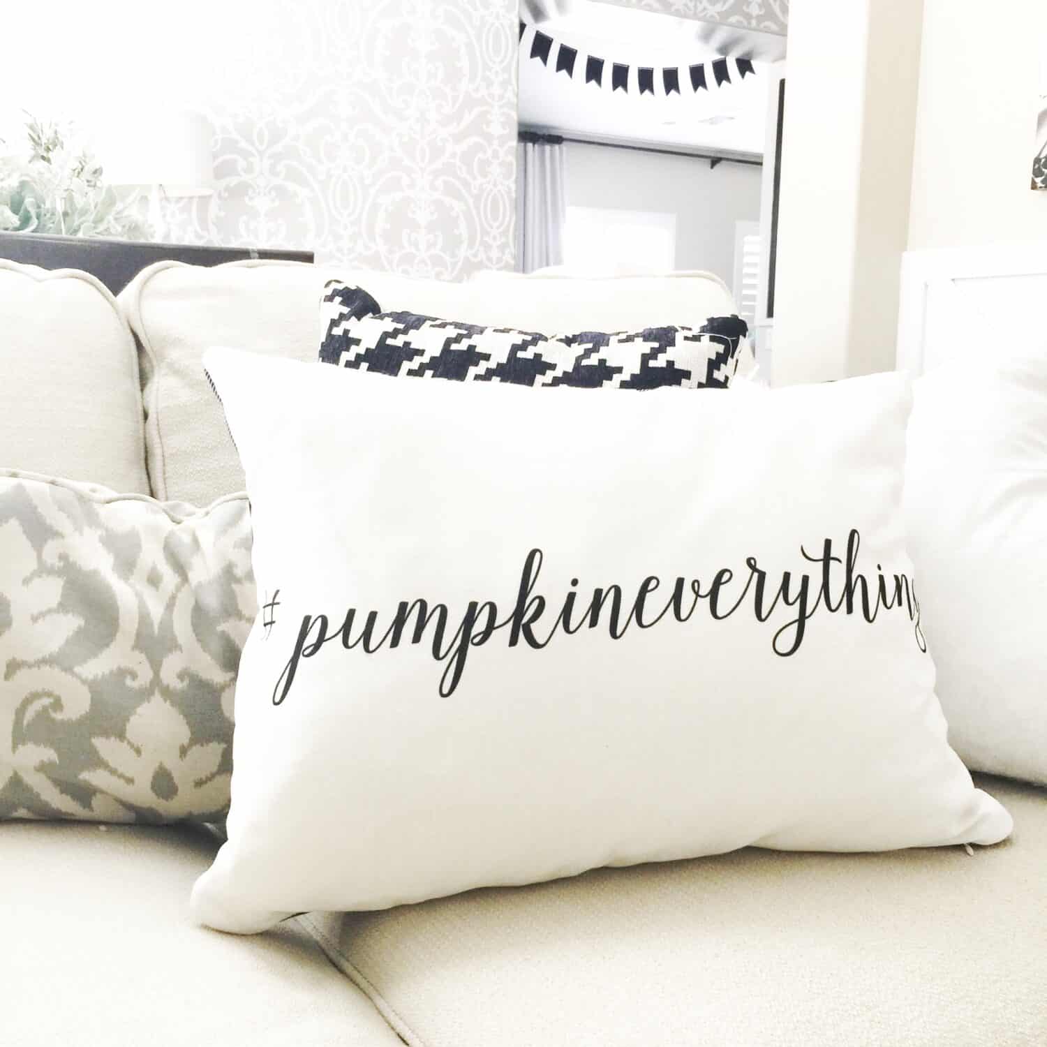 Custom #pumpkineverything Pillow from Shutterfly