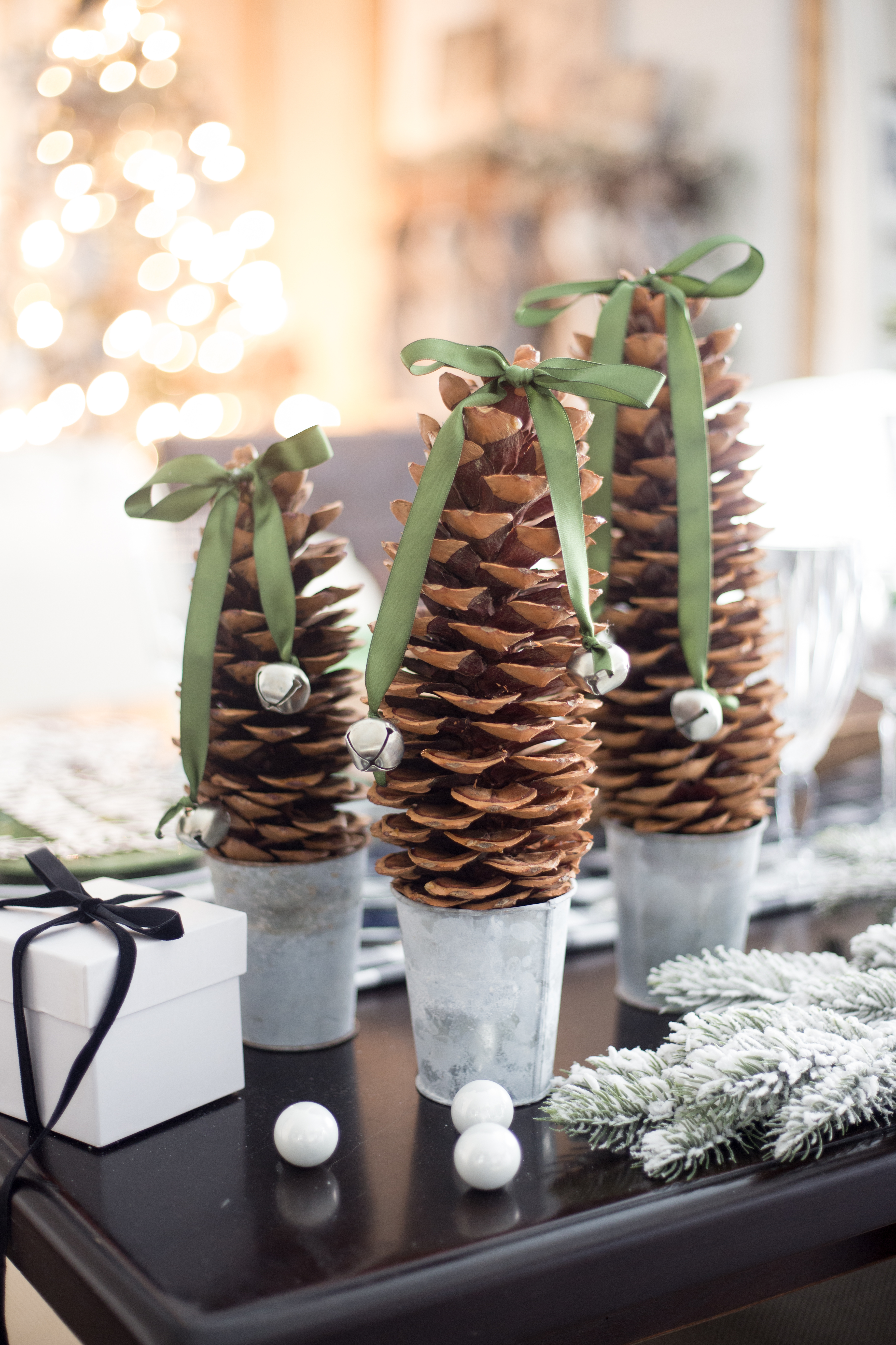 DIY Pinecone Trees Christmas Decor-2