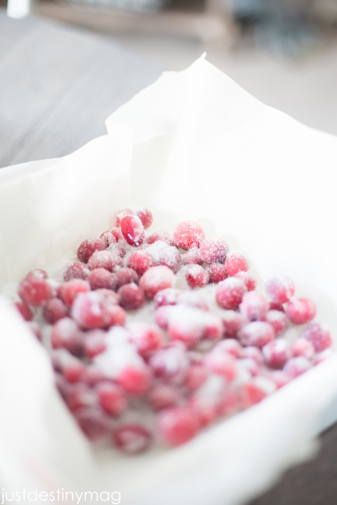 Candied Cranberries with Sugar