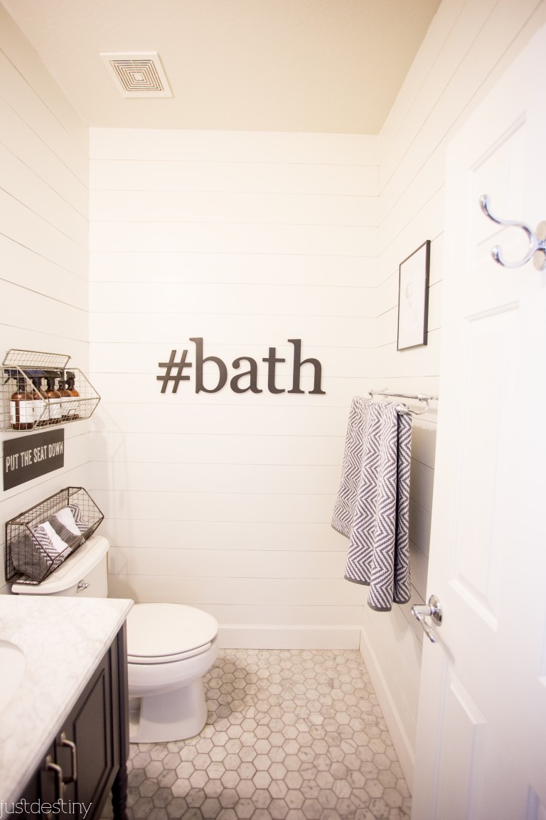 Powder Room in Gray