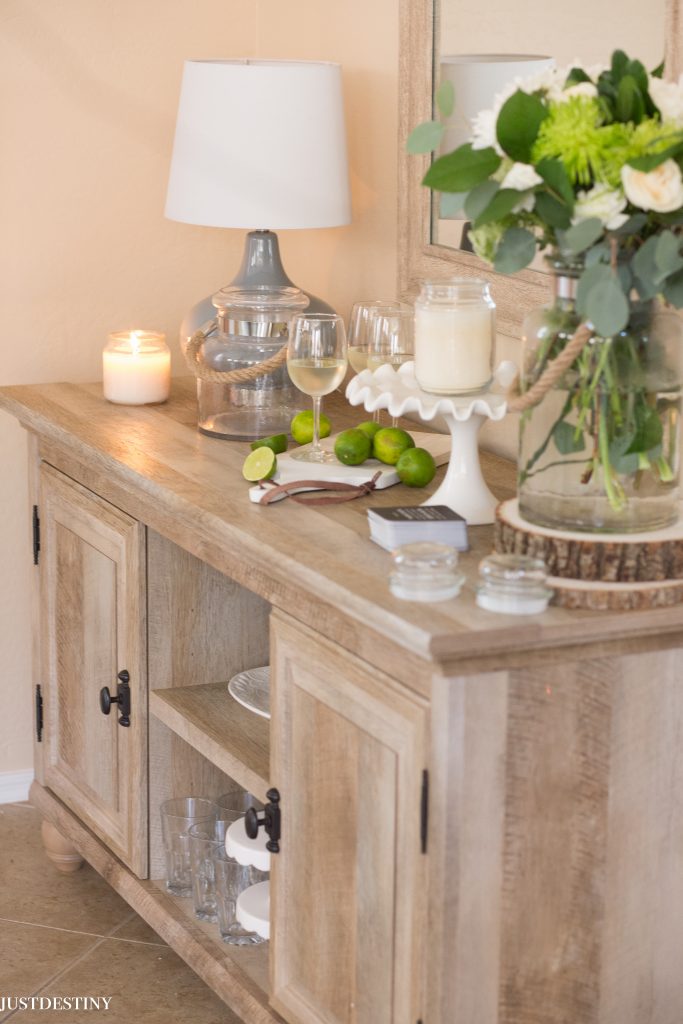 Love this buffet from Better Homes and Garden Walmart. Perfect way to update our dining room! The neutral color is so pretty! 