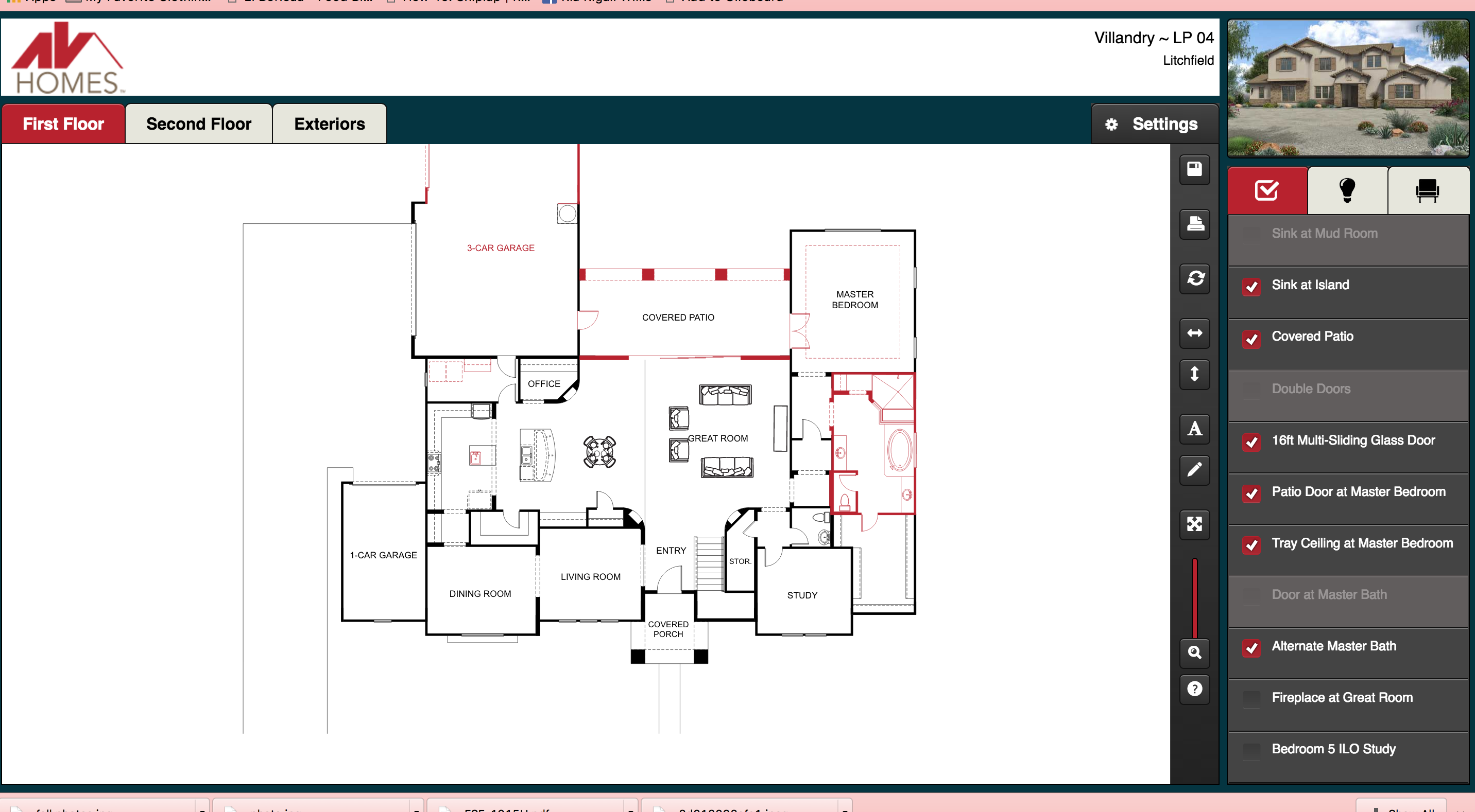 Av Homes Villandry floorpan 