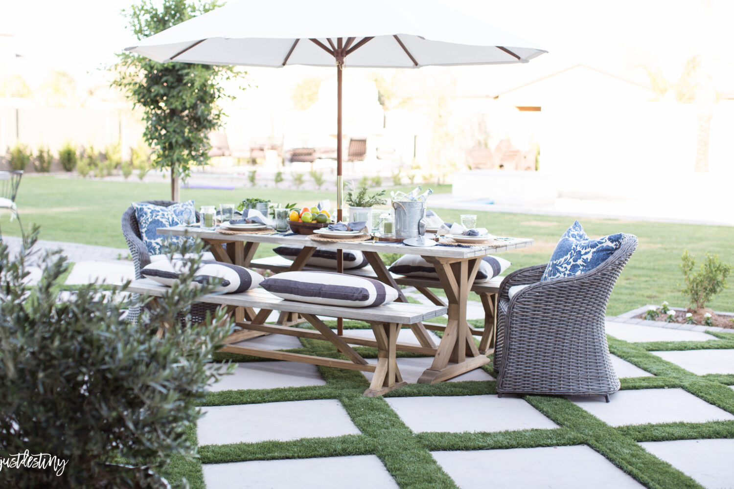 Setting an Outdoor Table