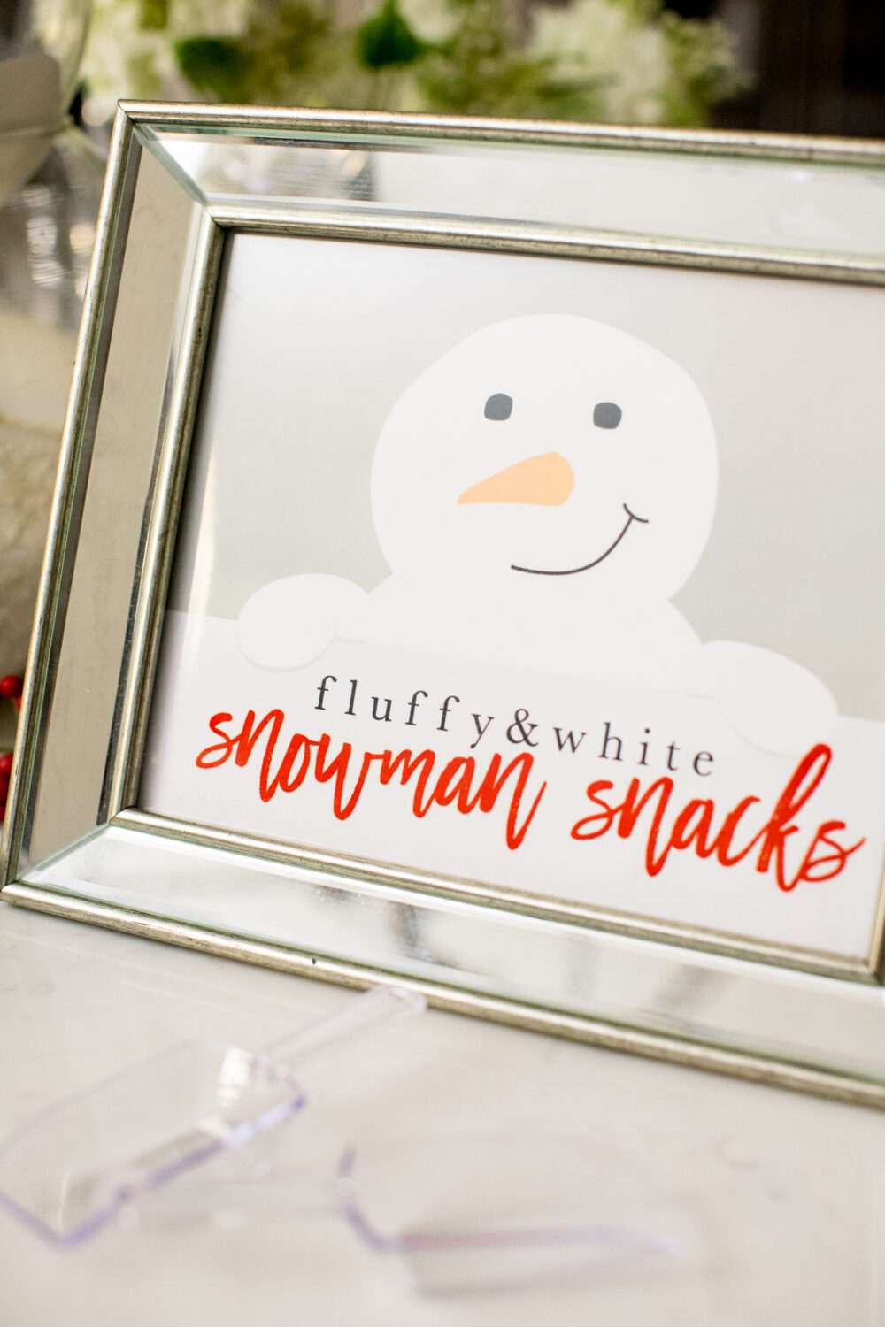 Cute Snowman Printable for Snackable Snowman