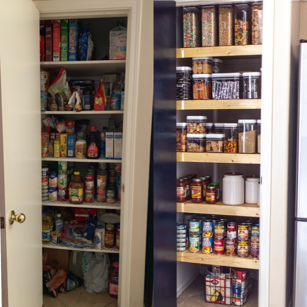 Small Pantry Makeover Ideas, What Paint To Use For Pantry Shelves