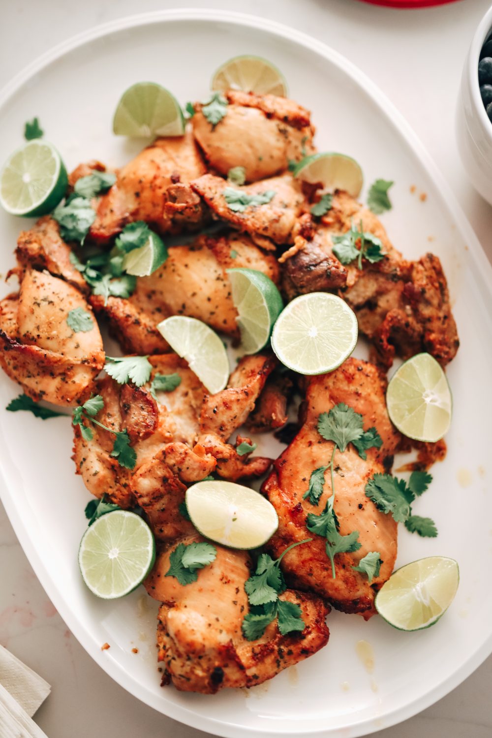 Chicken Recipes: Grilled Cilantro Lime Chicken Thighs