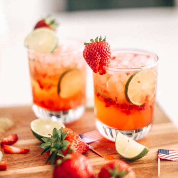 Strawberry Lemon-Limeade Mocktail 