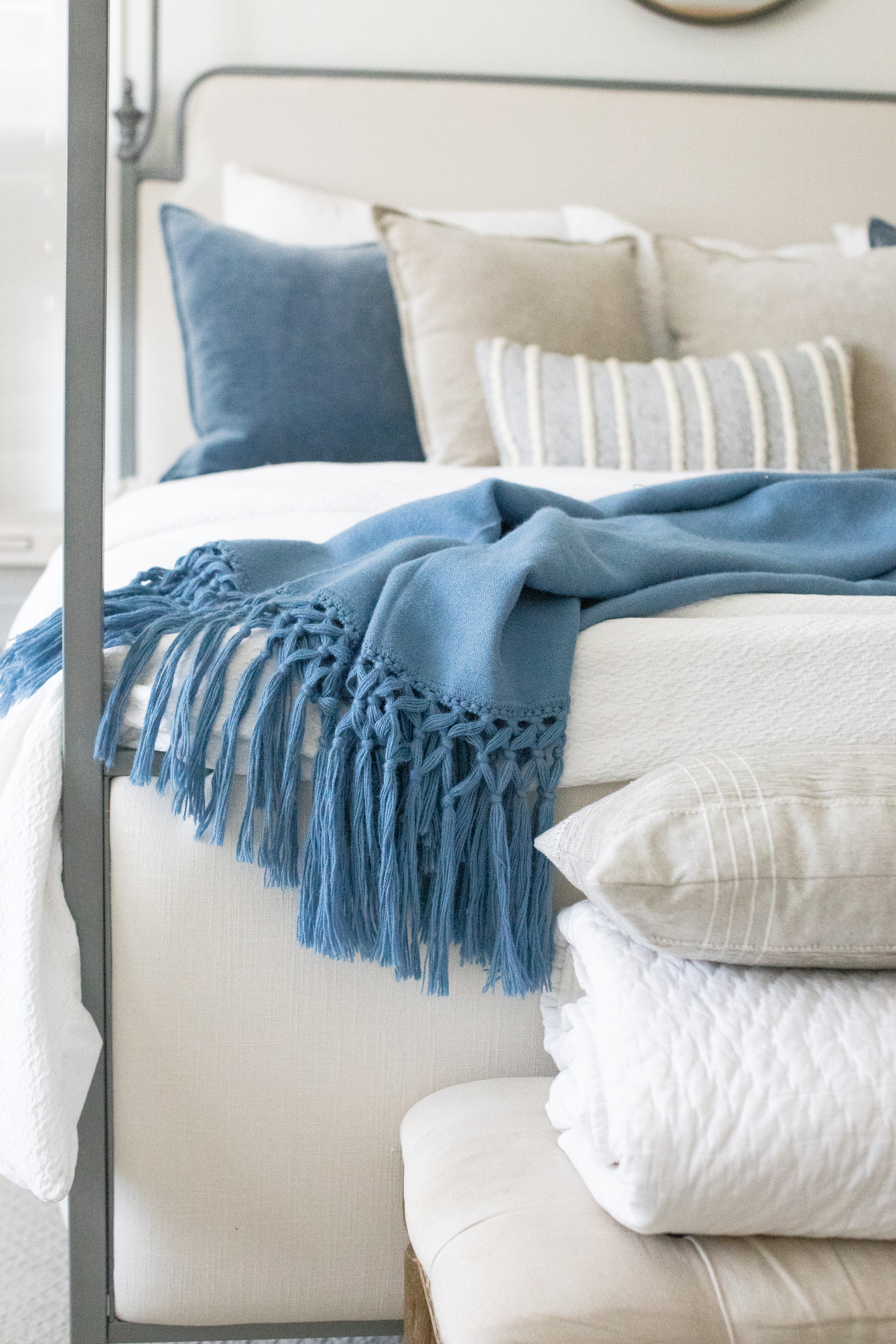 Blue Throw from Arhaus 