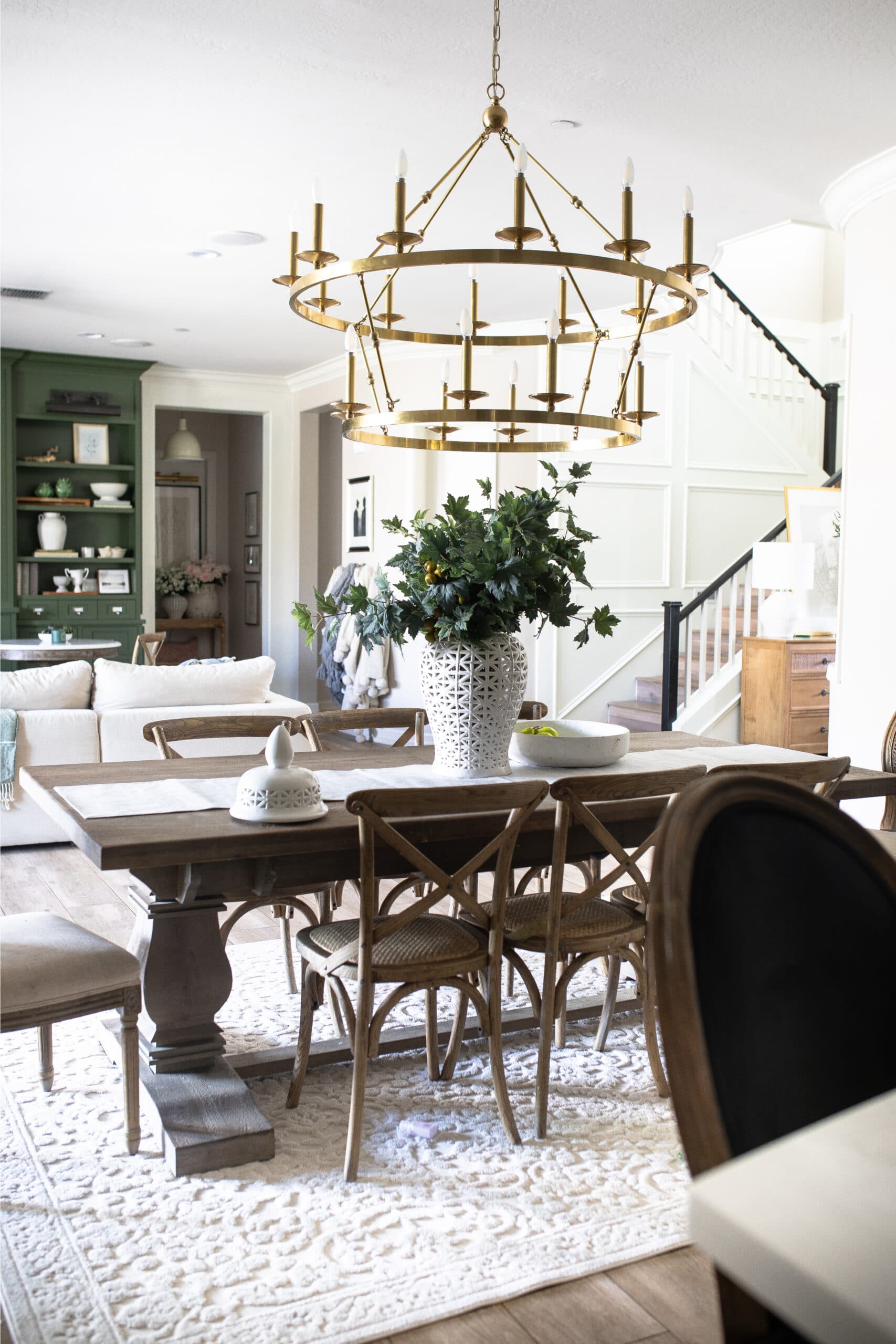 Hudson Valley Light above dining table 