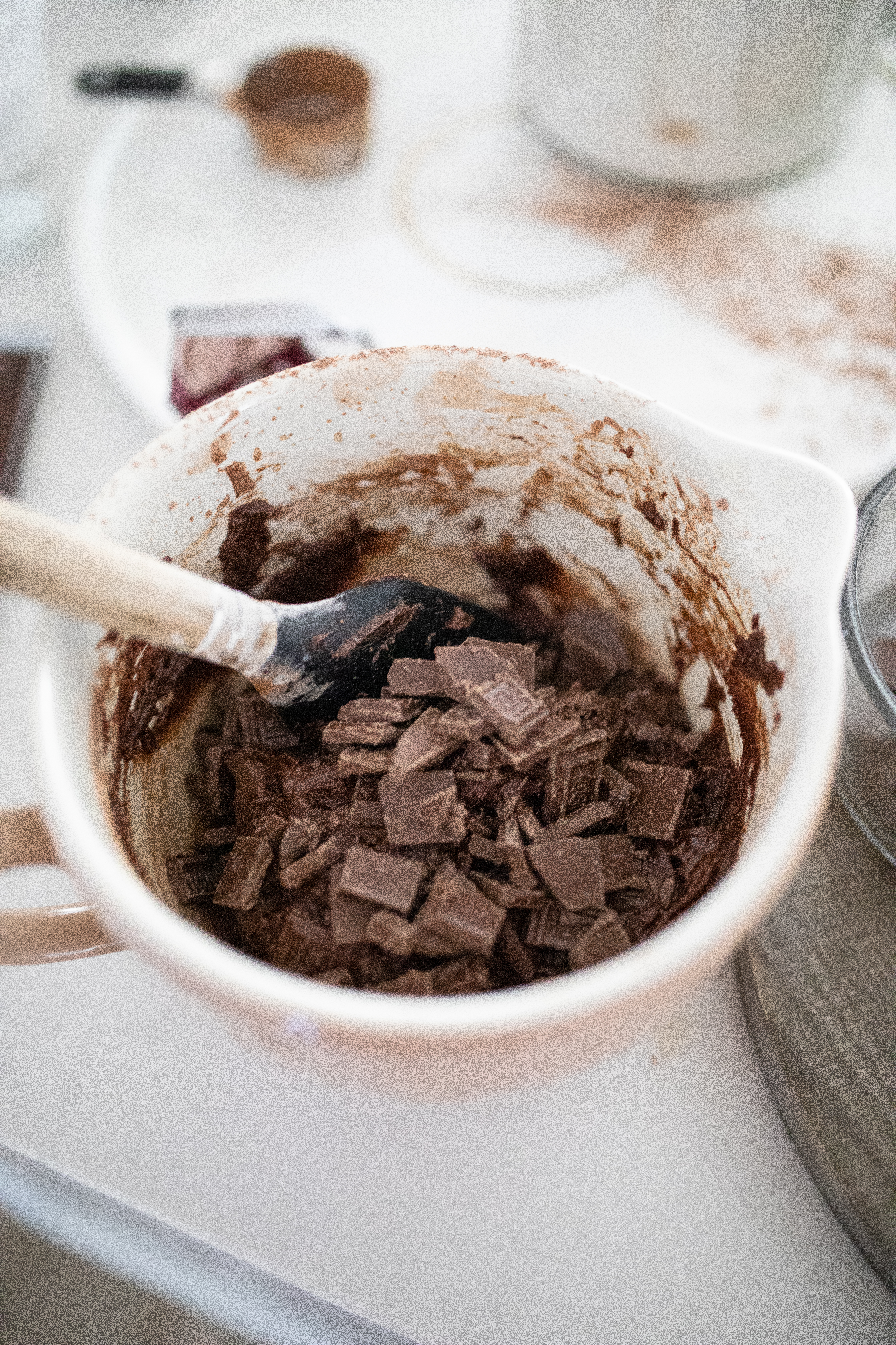 hershey's best brownie recipe in a bowl with spoon