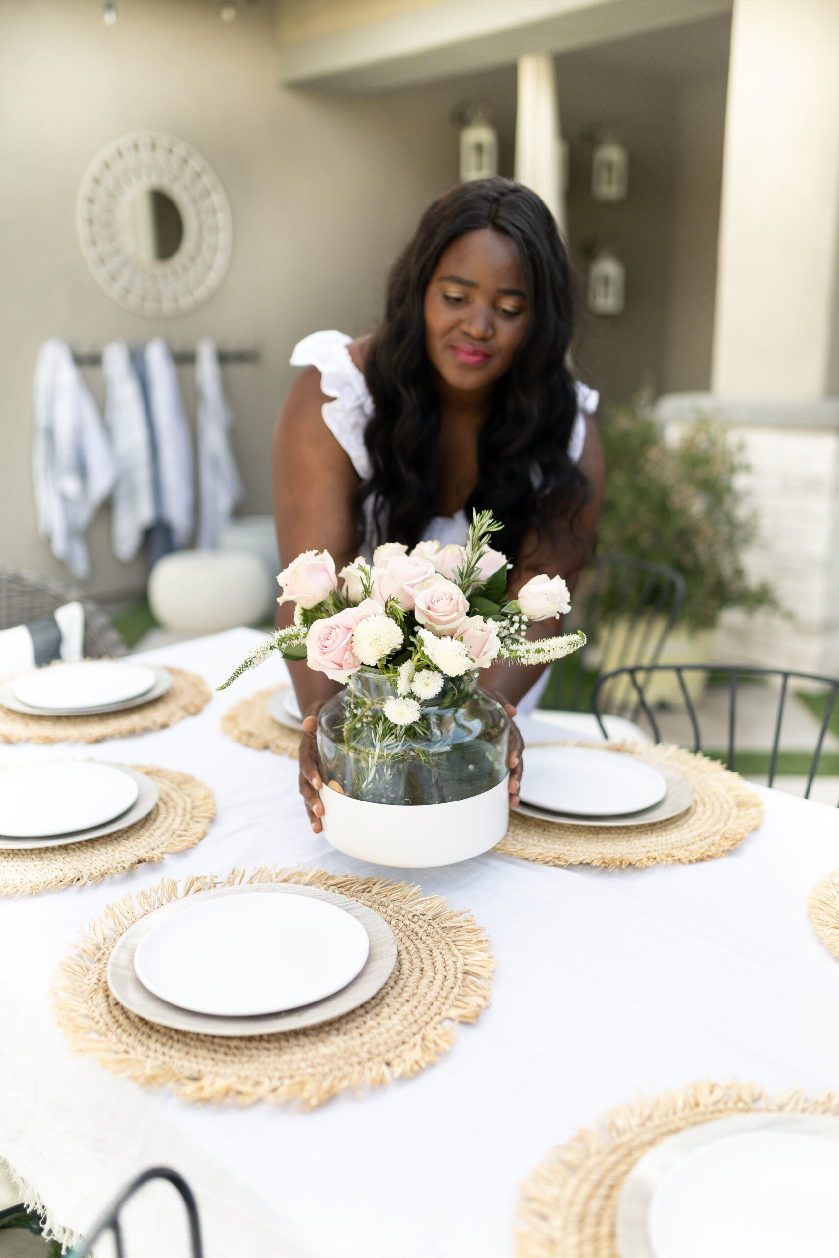 Vases from Serena and Lily with flowers one of their best products. 