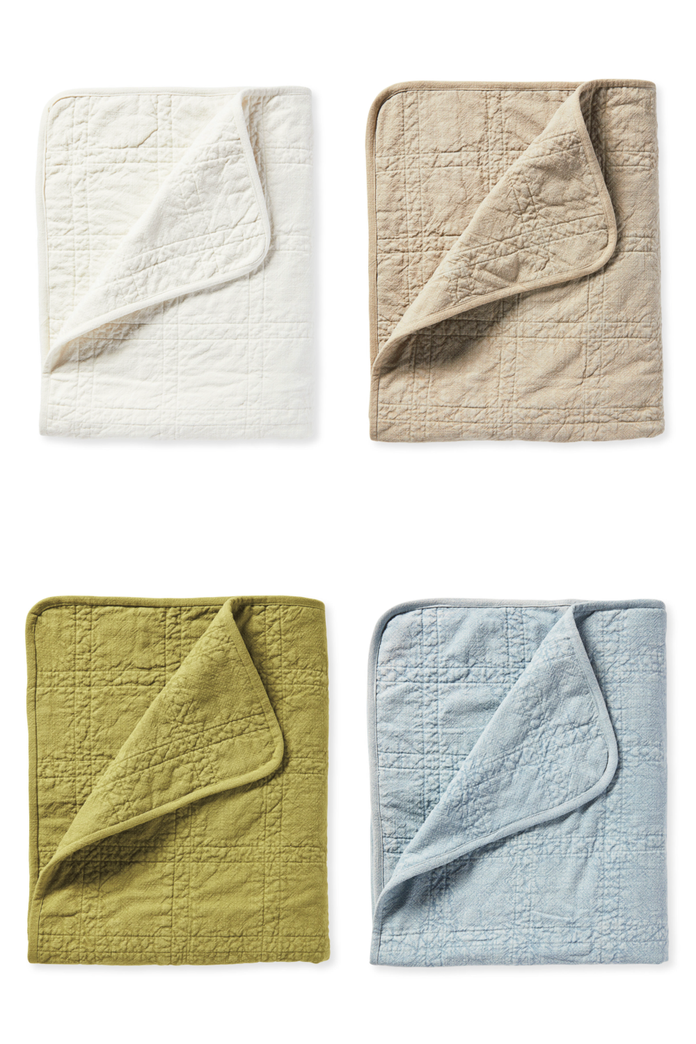 Outdoor Blanket Gift Ideas in Four Different colors. Green, Blue, White and Beige. 