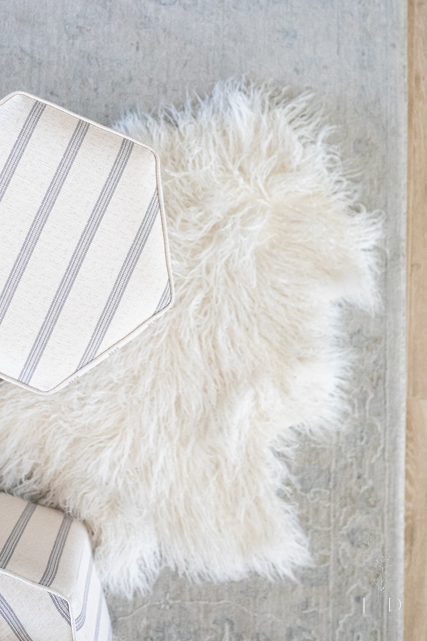 Fur throw from Arhaus 