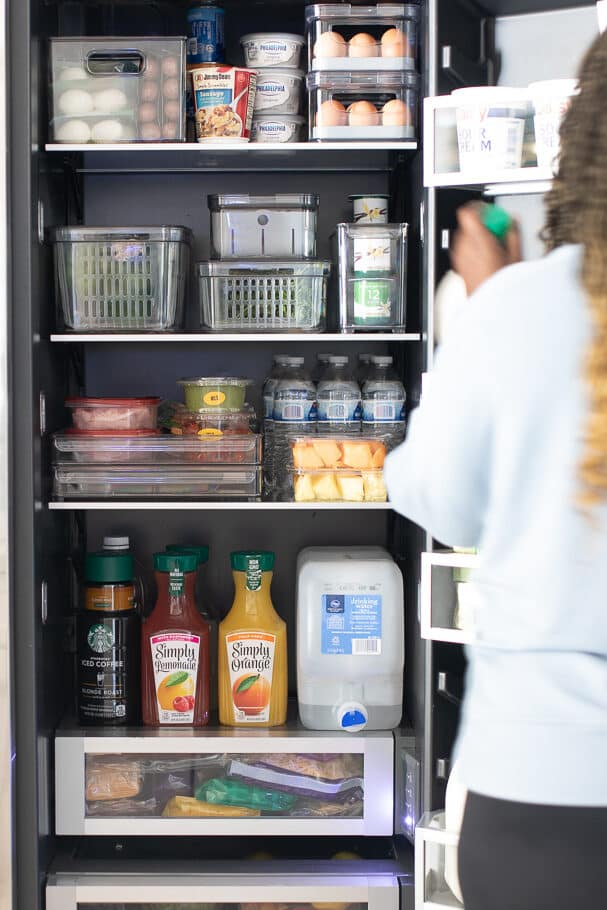 Organized Fridge with Black interior