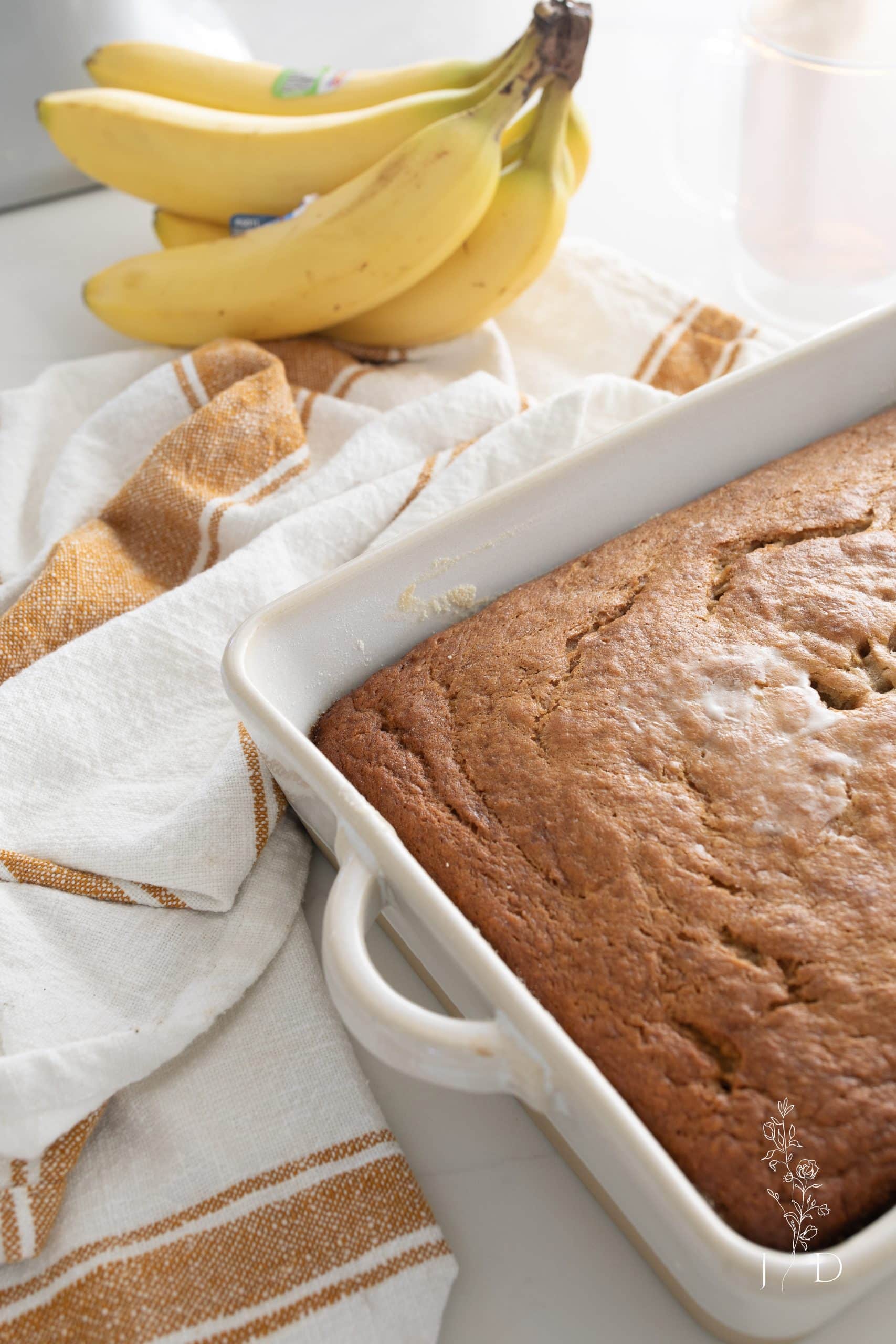 banana cake extra golden brown top