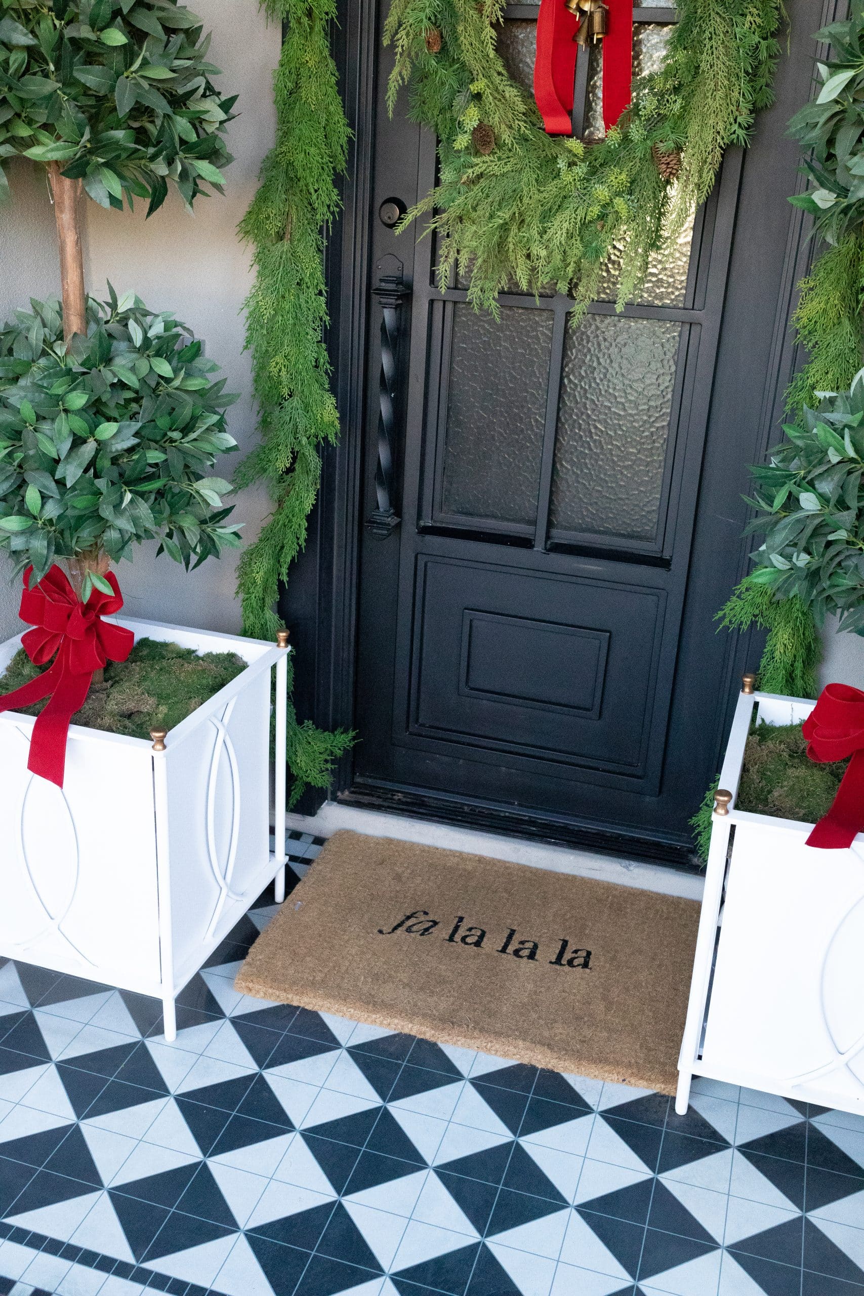 Red Christmas Decor for Front Door 