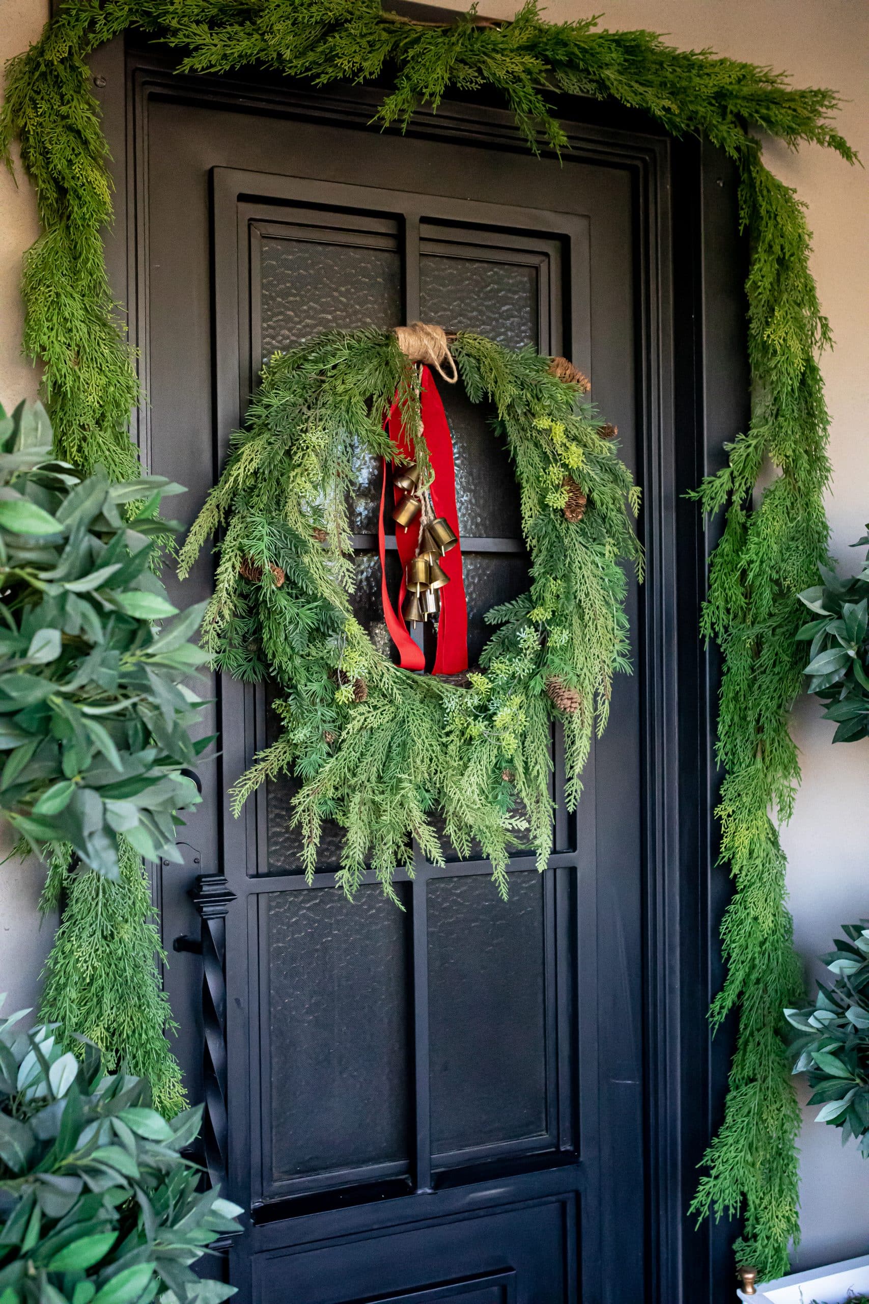 Red Christmas Decor for Front Door 