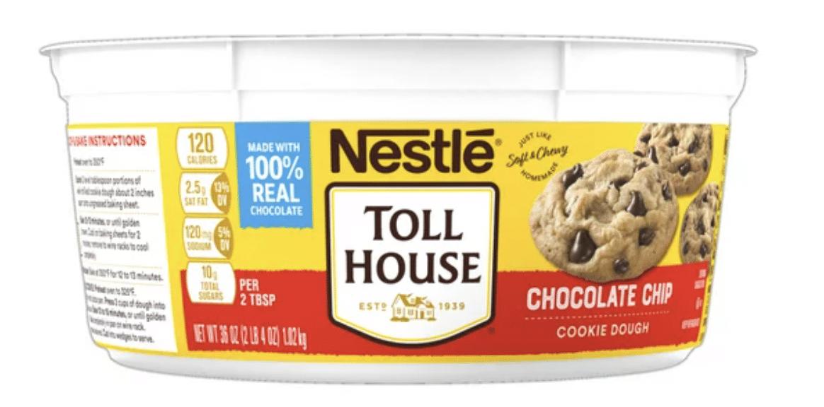 Nestle Toll House Chocolate Chip Cookie Dough 36 oz. - Walmart.com