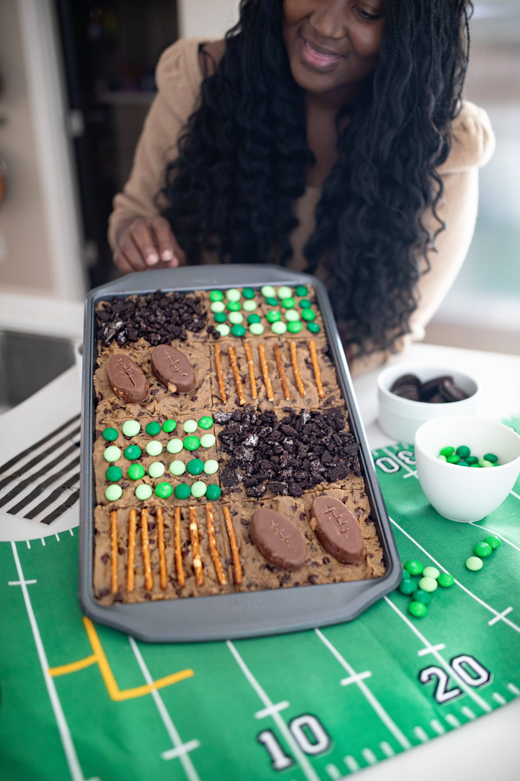 TikTok Party Cookie Tray: Football Theme