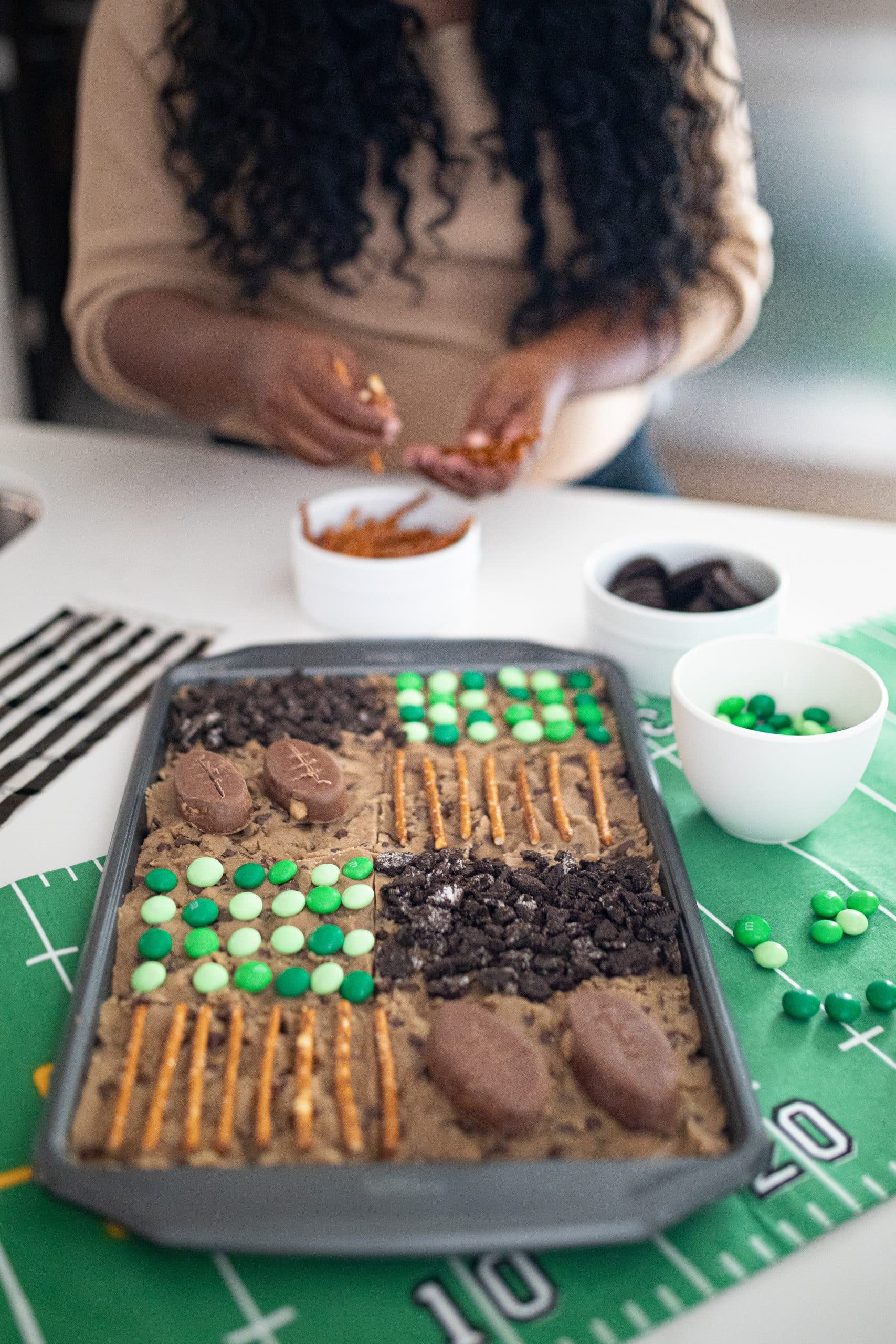 Party Cookie Tray for Football Party 
