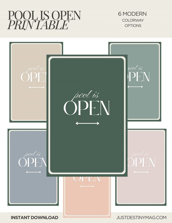 "Pool is Open" Printable - Image 5