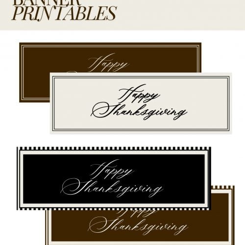 Printable Thanksgiving Banner 2x6 | Happy Thanksgiving Party Décor