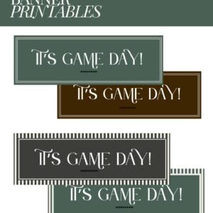 Printable Game Day Banner | Instant Download Sports Party Decoration