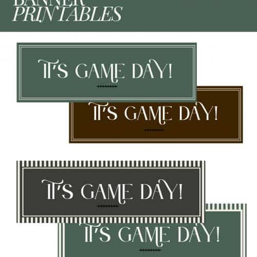 Printable Game Day Banner | Instant Download Sports Party Decoration